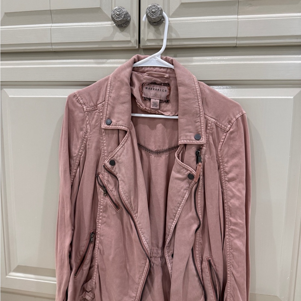 Anthropologie Mauve Bomber Jacket